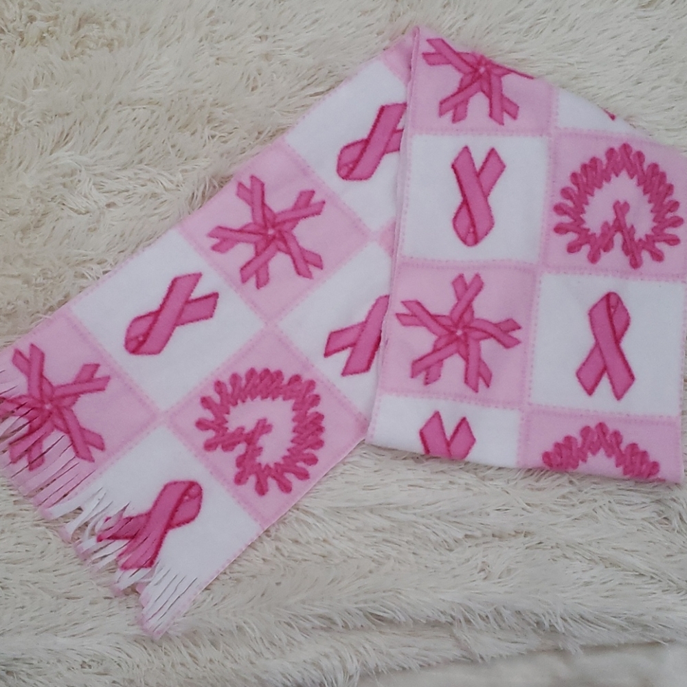 Pink Breast Cancer Awareness Scarf